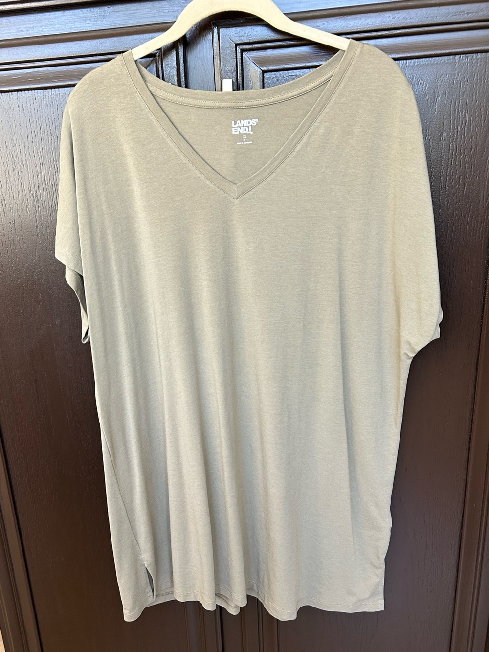 Lands’ End sage green top XL